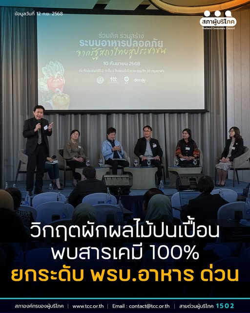 วิกฤตผักผลไม้ปนเปื้อน พบสารเคมี 100% ยกระดับ พรบ.อาหาร ด่วน